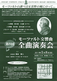 第８回 モーツァルト交響曲・全曲演奏会のチラシ